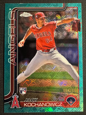 2025 Topps Chrome Logofractor Jack Kochanowicz RC Aqua Refractor /199 Rookie LAA