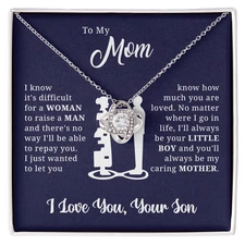 To my Mom, Best Gift to give Mom for birthday, Necklace for mom, Meaningful gift