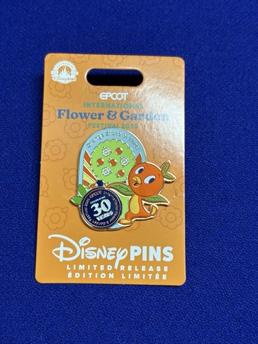 Prendedor pájaro naranja festival flores y jardines Disney Epcot 2025 30 aniversario nuevo - Imagen 1 de 4