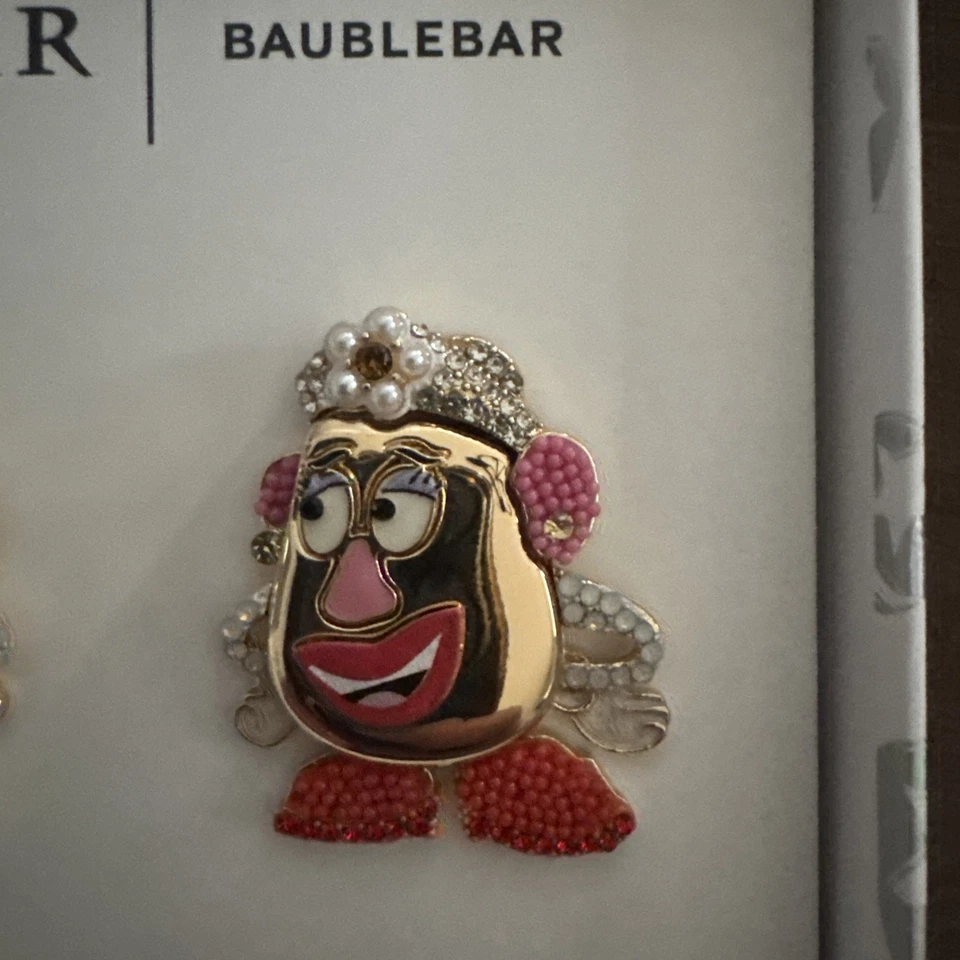 Disney Pixar X Baublebar Toy Story Mr & Mrs Cabeza de Patata Pendientes Tono Dorado Tachuelas Foto 4 de 4