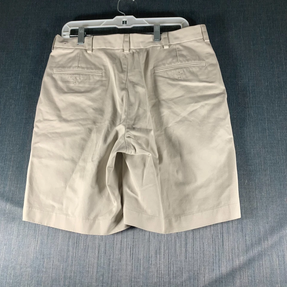Pantalones Cortos Brooks Brothers Para Hombre Talla W34 Marfil Chino Caqui Frente Plano Algodón Foto 4 de 4