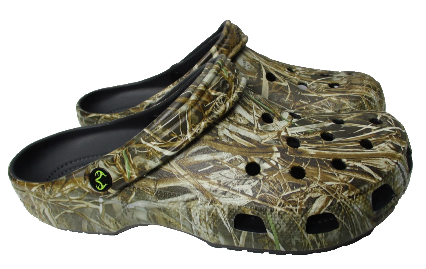 Crocs Realtree Max 7 Classic Clogs Camouflage Mens Sz 11 Camo Green Brown