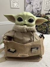 Star Wars The Child Grogu Plush Doll with Satchel The Mandalorian