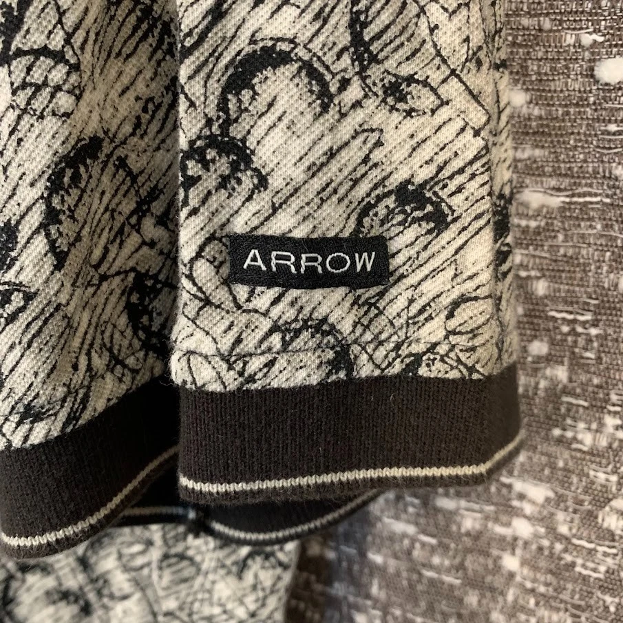 Vintage Arrow Short Sleeve Polo Shirt Golf All Over Pattern Men's XL - Image 3 of 4