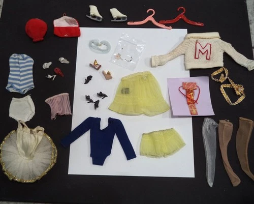 1960s Vintage Barbie Shoes Hose Clothes Jewelry Accessory Huge Lot Exc-TLC Read