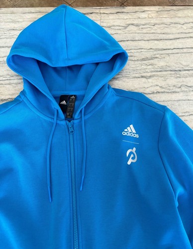 Men's Adidas X Peloton Blue Full Zip Track Jacket Hoodie Size S - Picture 4 of 13