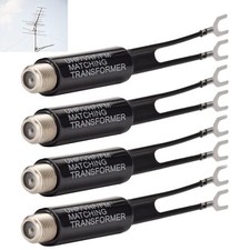 4 Pcs Uhf/vhf/fm Antenna Balun Transformerconverting 75 Ohm To 300 Ohm Coax Adap