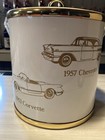 Vintage Ice Bucket w/Rocks Glasses in Classic Antique Car Motif & Original Box — photo 2