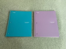 x2 Mead Five Star Notebook 1 Subject College Ruled Paper 100 Sheet Purple  Teal