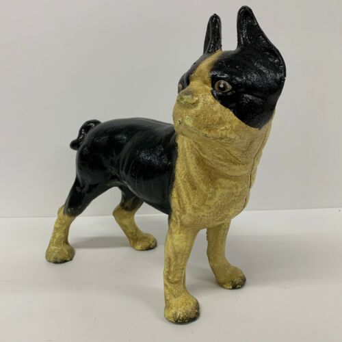 French Bull Dog Doggy Doorstop vintage Heavy Cold Painted 24cm - Picture 6 of 6
