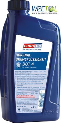 EUROLUB Bremsflüssigkeit DOT4 1 x 1 Liter