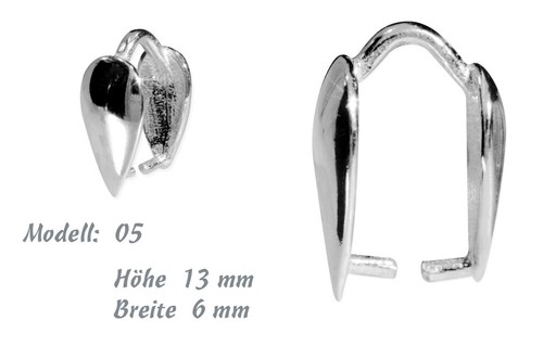 925 ECHT SILBER *** Steinhalter Anhängerschlaufe Öse Anhängeröse Kettenöse - Picture 6 of 9