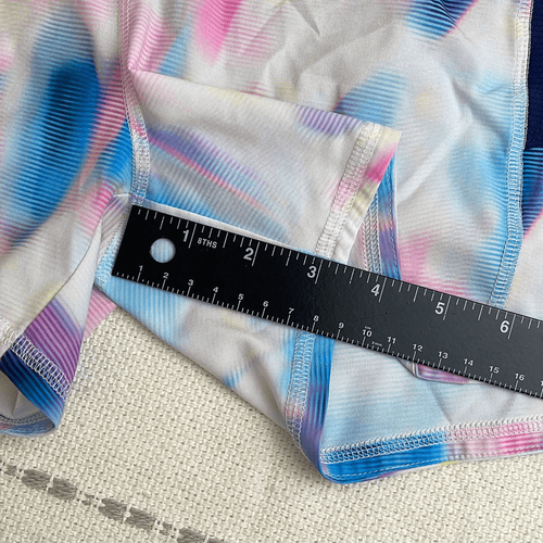 Athleta Girl Running Speed Shorts 3" Tie Dye Active Athletic Training Pink XL/14 - Picture 4 of 10