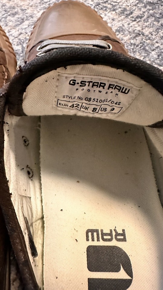 Men's G Star Leather Shoes Size Uk 8 eBay