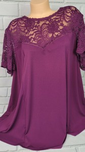 purple lace top plus size