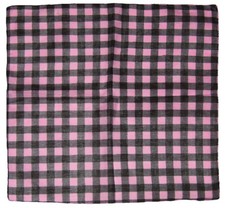 Wholesale Lot 3 Pink / Black Plaid Checkered 100 Cotton 22"x22" Bandana