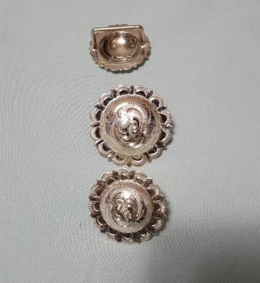 1-1/2'' Pico Edge Sterling Overlay Concho w/ Bridle Loop for 1'' Strap