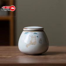 Ceramic Pet Ash Urn Sealed Cremation Keepsake for Small Dogs Cats Memorial