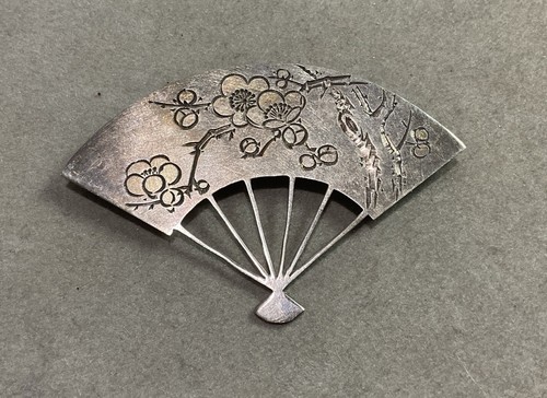 Sterling Fan Brooch Pin Mexico City Estate Mexico 12.g (a)
