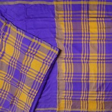 Vintage Blue Sarees 100 Pure Silk Handwoven South Indian Sari 5YD Craft Fabric