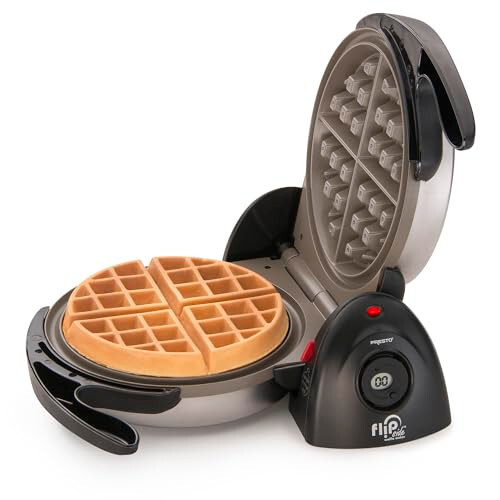 Presto Ceramic Flipside Belgian Waffle Maker for Crispy Golden Waffles  -image