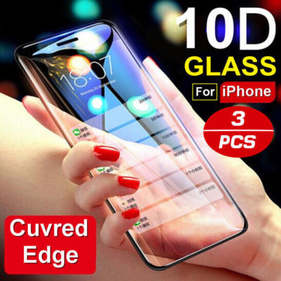 Für iPhone X XS Max XR 11 Pro Hart Glas Displayschutzfolie 10D Full Cover Curved