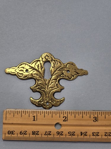 Ornate Brass Key Plate Hardware Escutcheon Made In England