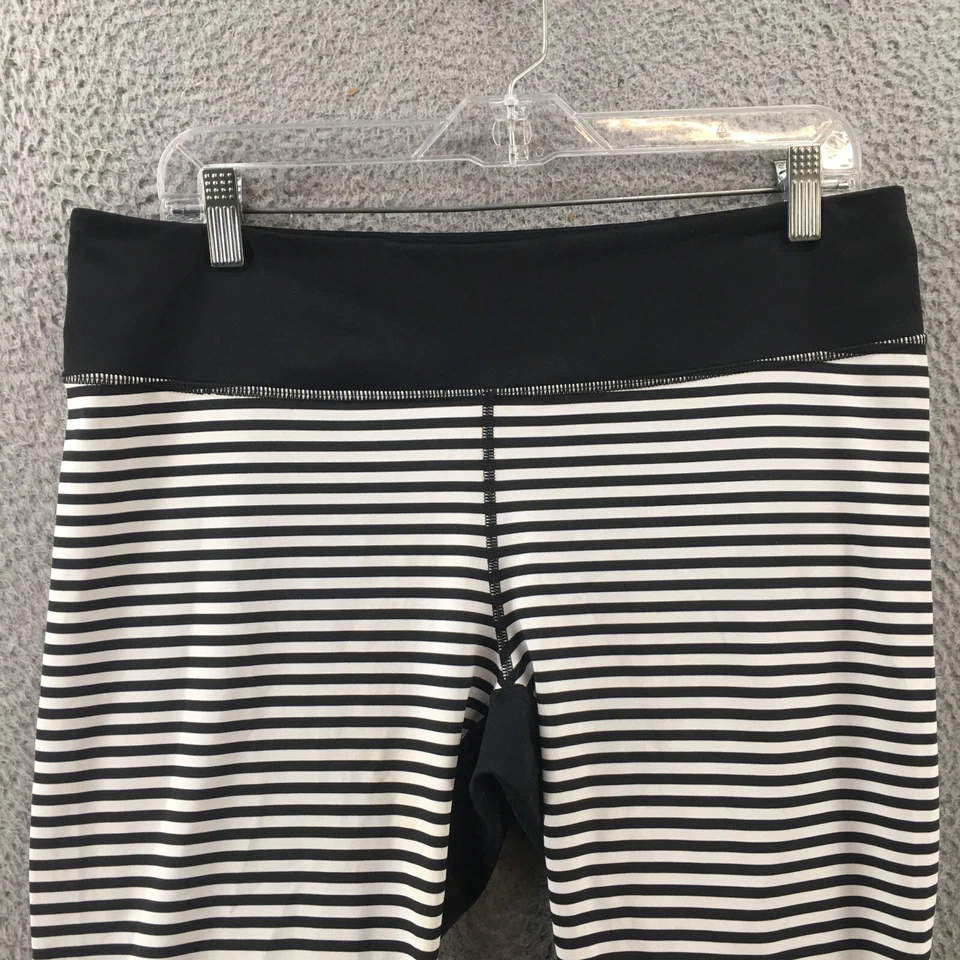 Leggings capri Z By Zella para mujer XL (real 34x20) a rayas negras tiro medio Foto 2 de 4