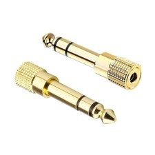 Audio Jack Adaptor 3.5mm Stereo TRS Female to 6.35 Stereo TRS Male for AUX Conv