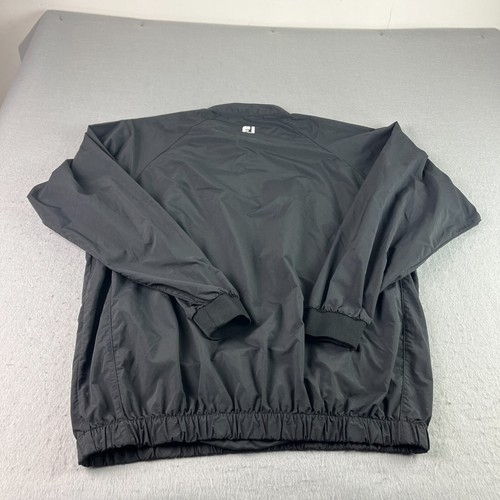 FootJoy Jacket Mens XL Black Windbreaker Golf Pullover Performance Lightweight - Picture 9 of 11
