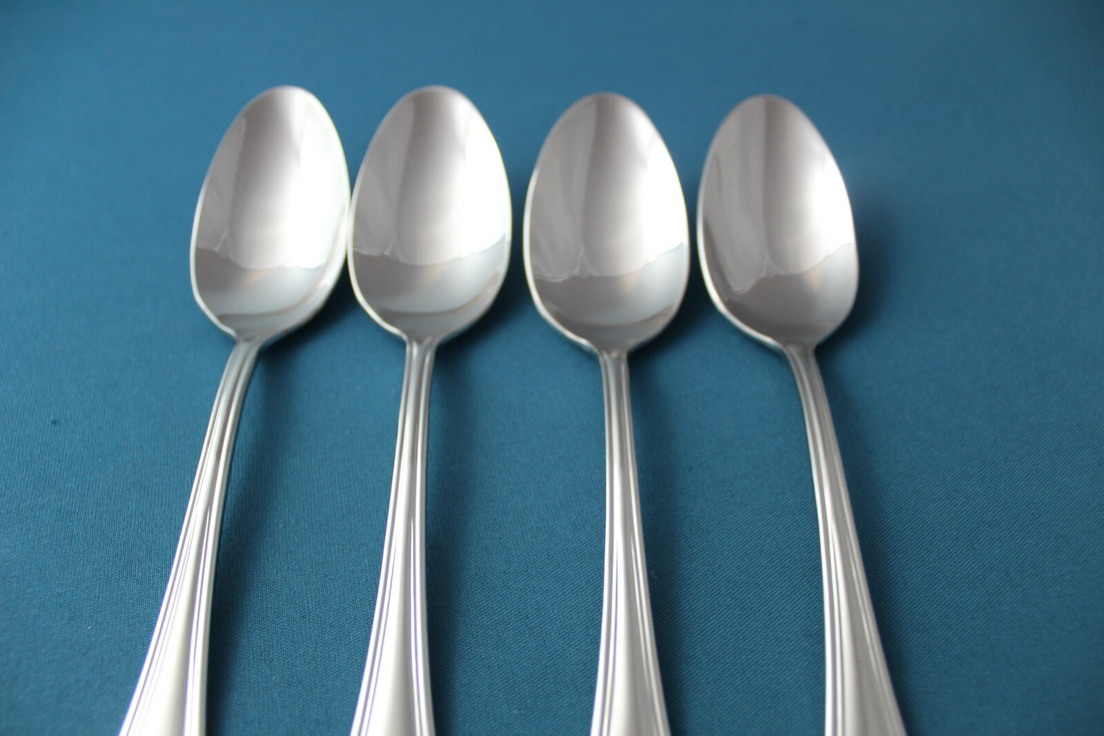 4 Place Oval Soup Spoons Lenox BUTLERS GOURMET 18/10 China Plume NEW 7