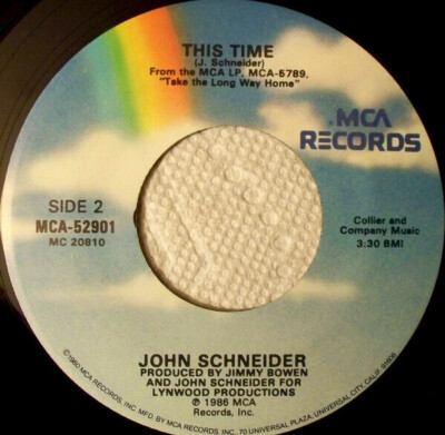 John Schneider At The Sound Of The Tone Vinyl Single 7inch MCA Records