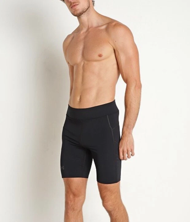 Pantalones cortos de compresión Under Armour Speedpocket grandes para hombre 8"" Foto 3 de 4