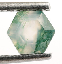 Natural Moss Agate Faceted Hexagon Shape 5X5mm Wholesale Gemstone 0.70 Ct.