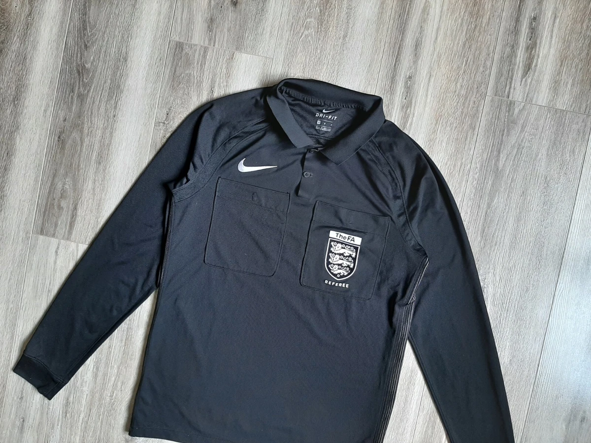 Overleg ondergeschikt Spijsverteringsorgaan Nike Referee Shirt 2017 England Soccer Size M Long Sleeve Black | eBay