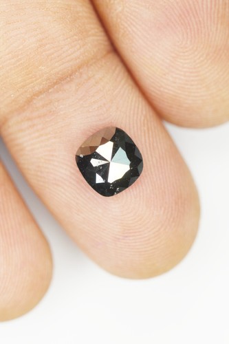 1.62 Ct Natural Loose Diamond Cushion Black Color I3 Clarity 7.80 MM - Picture 12 of 13