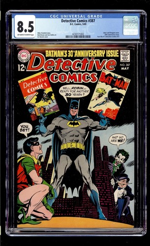 Detective Comics #387 1969 CGC 8.5 VF+ OW/W High Definition Scans**
