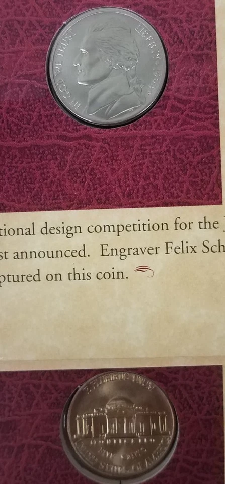 CC0393PJSBFO U.S. MINT YEAR 1993-P JEFFERSON AG COIN & CURRENCY SET MP FRESH OGP - Image 2 of 4