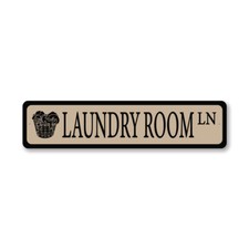 Laundry Room Street Metal Sign