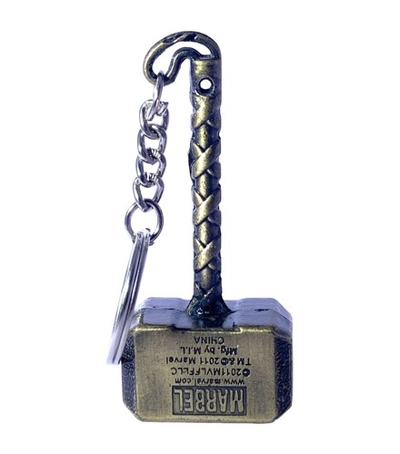 Ciondolo Thor Hammer Bronzetone Film/Fumetti Portachiavi - Foto 2 di 6