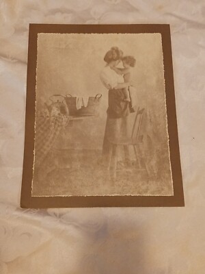 R. Hendickson Baby After Bath Sepia Tone Print Unframe