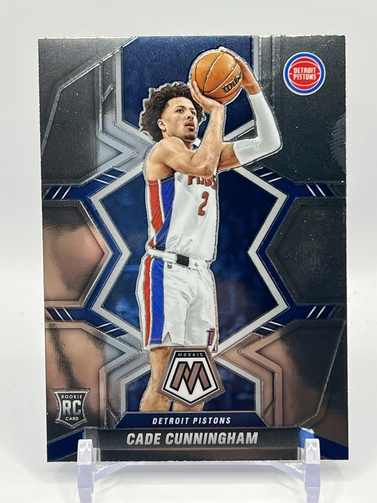 Cade Cunningham 2021-22 Panini Mosaic Base Rookie Silver Prizm RC #203