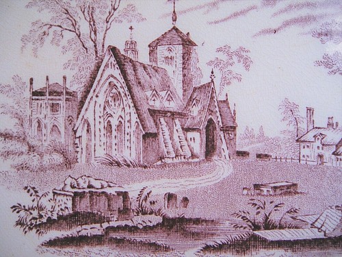 Rare 1840's Ridgways (W.R.S.& Co.) "Humphrey's Clock" Purple (Plum) Transferware - Picture 57 of 63