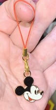 Gold Mickey Mouse Charm Purse Keychain  Zipper Pull Attachment 