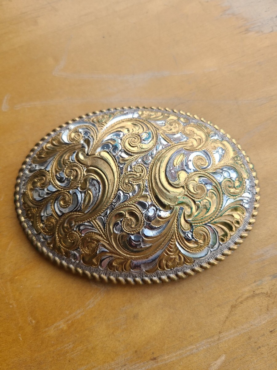 Vintage Western Crumrine Belt Buckle | eBay