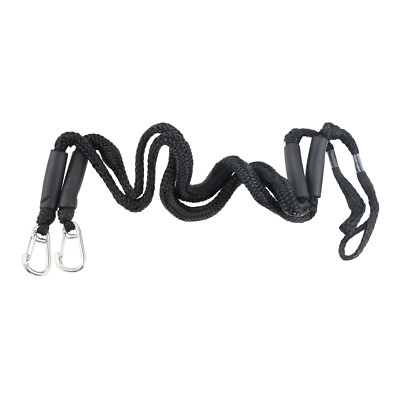 2X 4Ft Bungee Dock Lines With 2 Black Hook 1000Kg Tensile Strength for Dock Safe