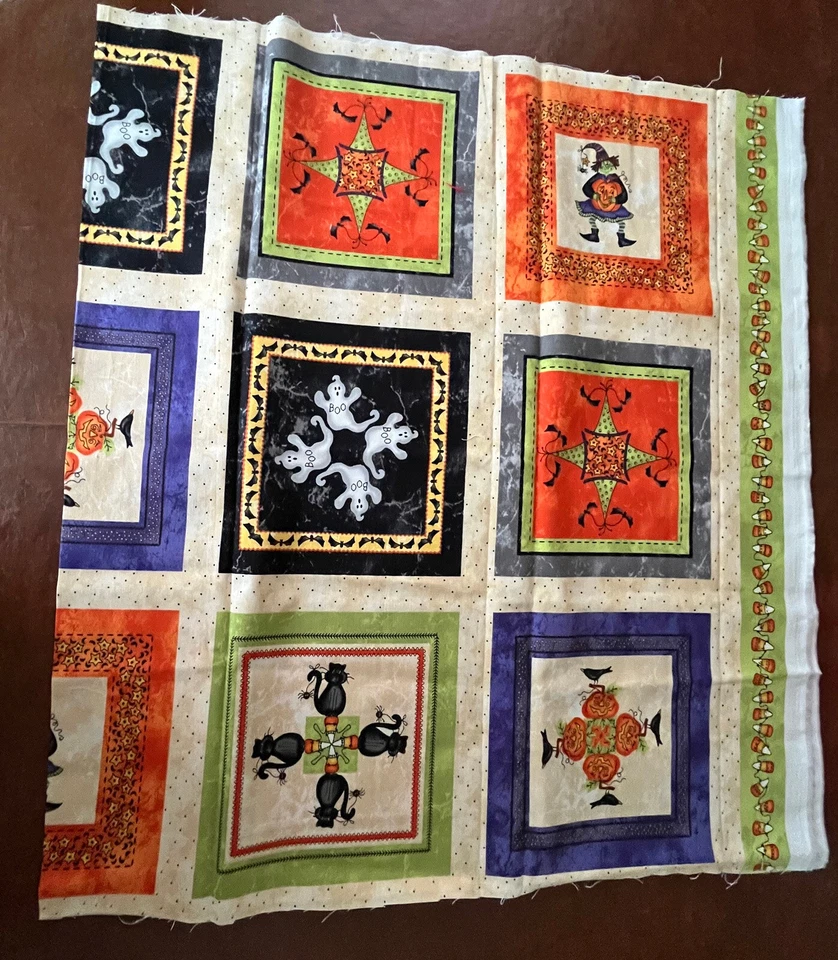 Halloweenie Robin Kingsley Maywood Studio Halloween Edredón Bloque Panel Tela Foto 2 de 4