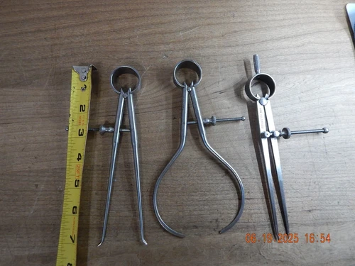 VINTAGE BROWN & SHARPE 801 802 810 INSIDE OUTSIDE CALIPER USA 6" LENGTH LOT OF 3