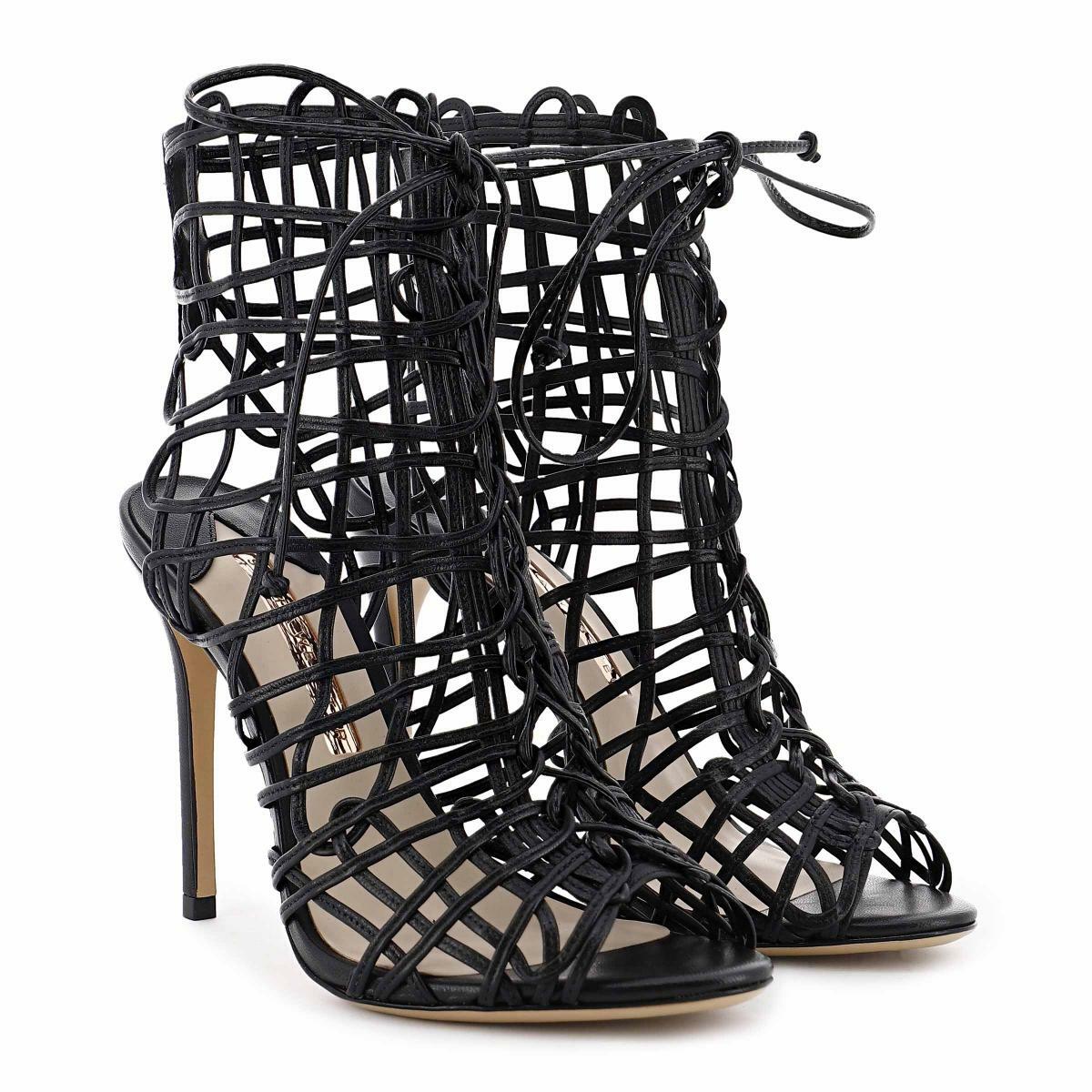 Sophia Webster Delphine Black Caged Sandal Black 39 | eBay