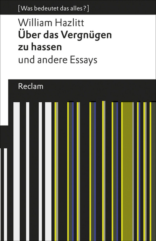 Thumbnail - William Hazlitt | Über Das Vergnügen Zu Hassen | Taschenbuch | Deutsch